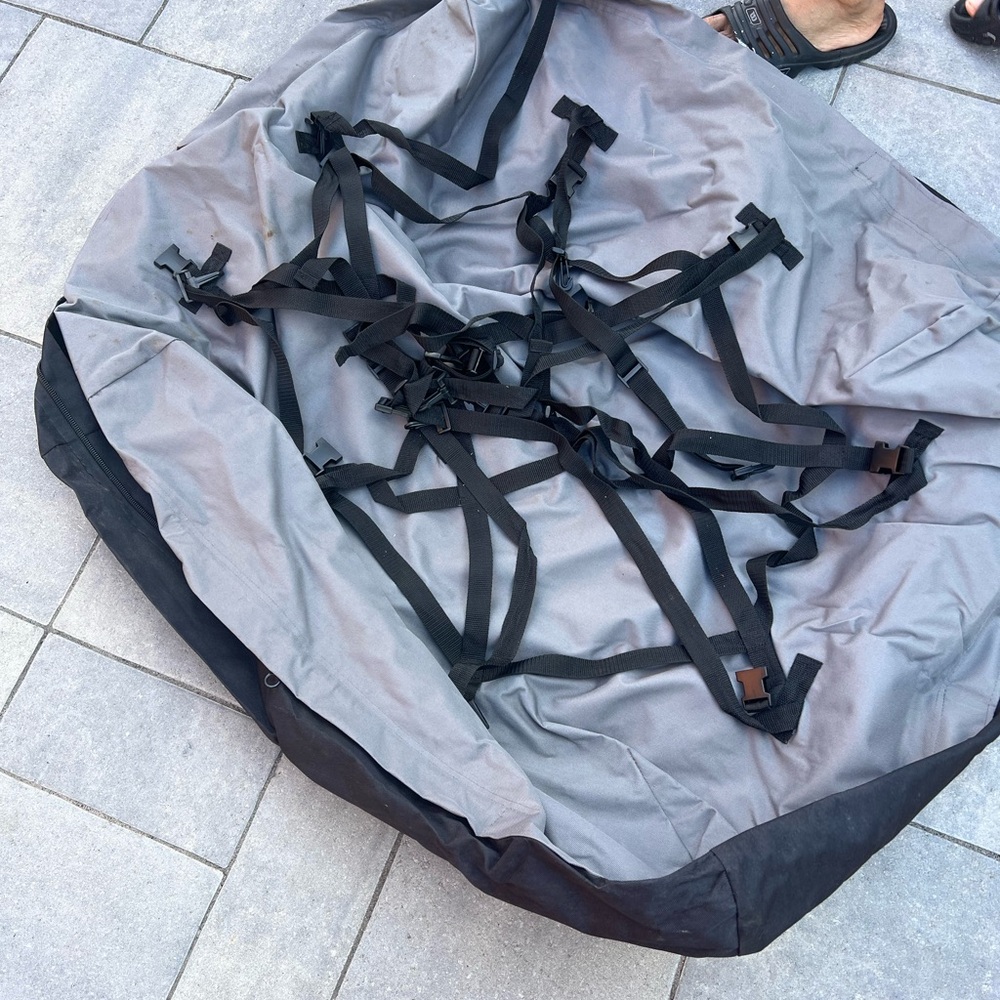 Gray and Black rooftop Cargo Bag